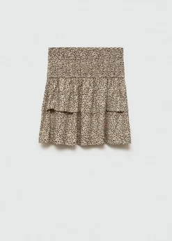 MANGO Spódnice*Spódnica w panterkę z falbanami