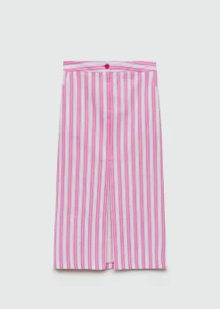MANGO Spódnice*Spódnica w paski z rozcięciem