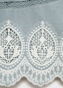 MANGO Spódnice*Spódnica z bawełny z haftowanym dołem