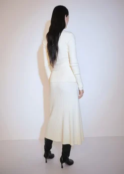 MANGO Spódnice*Spódnica z dzianiny na zakładkę