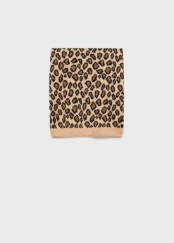 MANGO Spódnice*Spódnica z dzianiny w lamparcie cętki