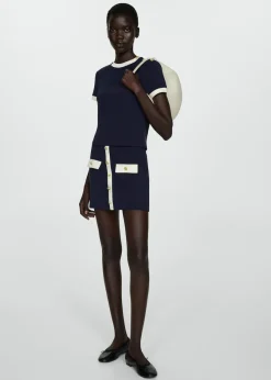 MANGO Spódnice*Spódnica z dzianiny z guzikami