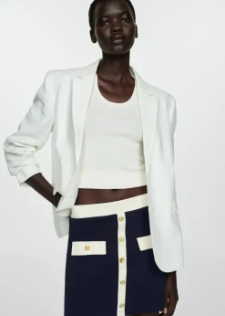 MANGO Spódnice*Spódnica z dzianiny z guzikami