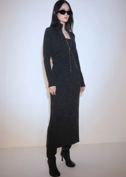 MANGO Spódnice*Spódnica z dzianiny z rozcięciem