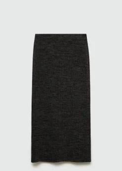 MANGO Spódnice*Spódnica z dzianiny z rozcięciem