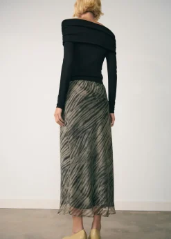 MANGO Spódnice*Spódnica z organzy z nadrukiem