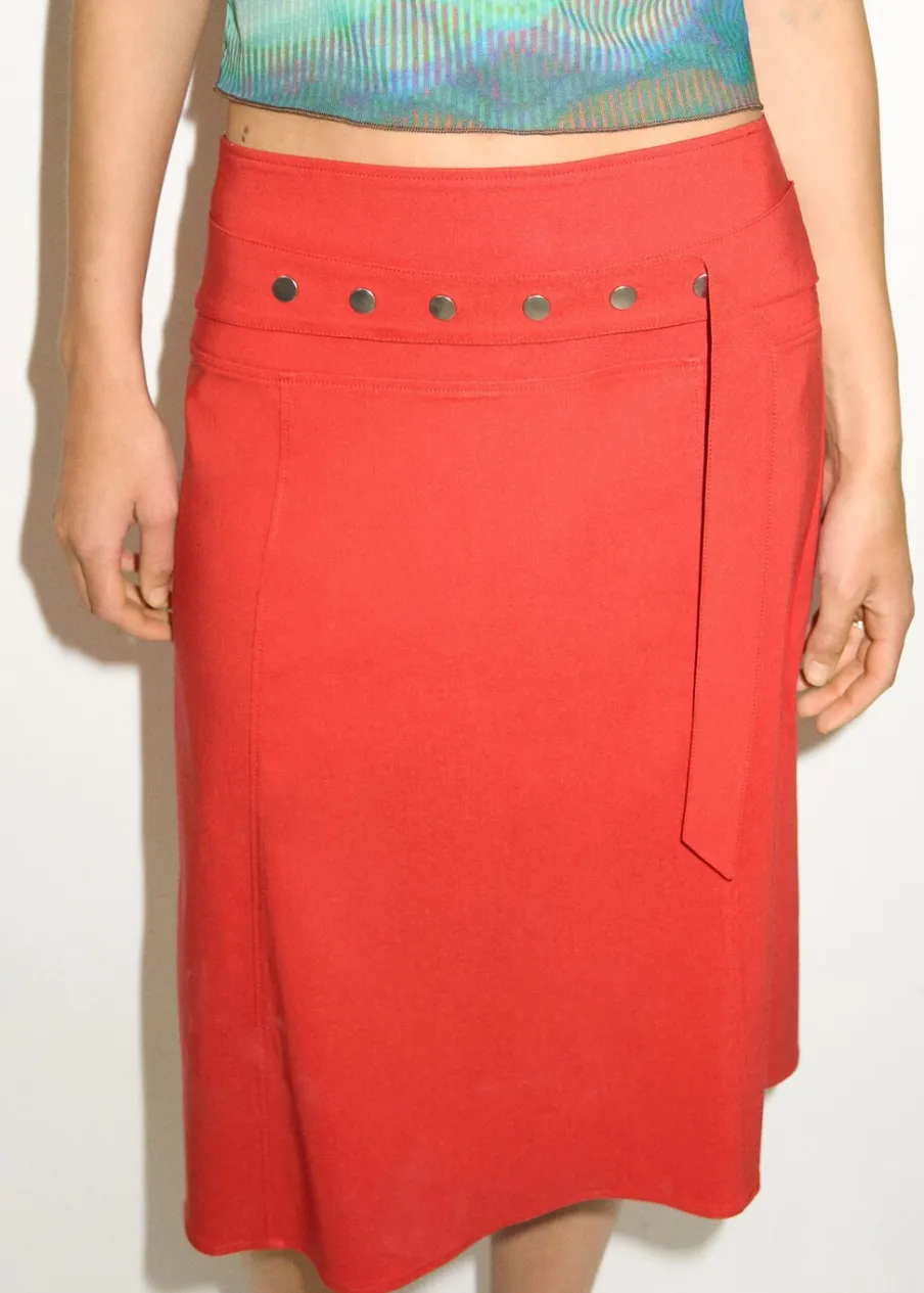 MANGO Spódnice*Spódnica z paskiem i guzikami