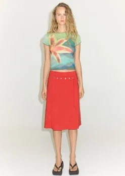 MANGO Spódnice*Spódnica z paskiem i guzikami