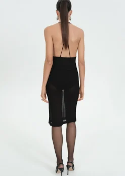 MANGO Spódnice*Spódnica z półprzezroczystej dzianiny