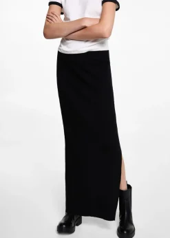 MANGO Spódnice*Spódnica z prążkowanej dzianiny