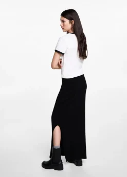 MANGO Spódnice*Spódnica z prążkowanej dzianiny