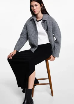 MANGO Spódnice*Spódnica z prążkowanej dzianiny