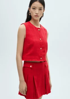 MANGO Spódnice*Spódnica z tweedu z zakładkami