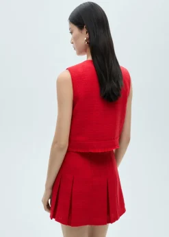 MANGO Spódnice*Spódnica z tweedu z zakładkami