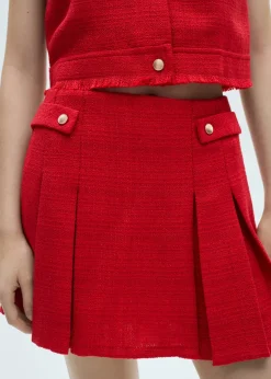 MANGO Spódnice*Spódnica z tweedu z zakładkami