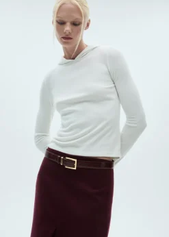 MANGO Spódnice*Spódnica z wełny z rozcięciem