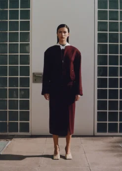 MANGO Spódnice*Spódnica z wełny z rozcięciem