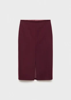 MANGO Spódnice*Spódnica z wełny z rozcięciem