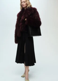 MANGO Spódnice*Spódnica z zakładami i podwójnym paskiem