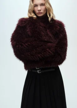 MANGO Spódnice*Spódnica z zakładami i podwójnym paskiem