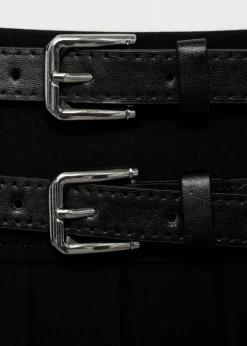 MANGO Spódnice*Spódnica z zakładami i podwójnym paskiem