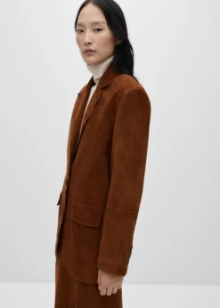 MANGO Spódnice|Skóra*Spódnica zamszowa z rozcięciem