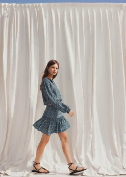 MANGO Spódnice*Spódnica ze wzorem i falbanką