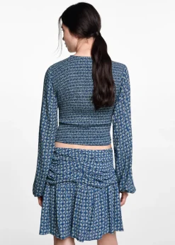 MANGO Spódnice*Spódnica ze wzorem i marszczeniem