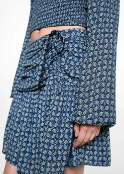 MANGO Spódnice*Spódnica ze wzorem i marszczeniem
