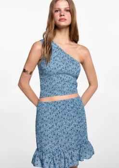 MANGO Spódnice*Spódnica ze wzorem i marszczeniem