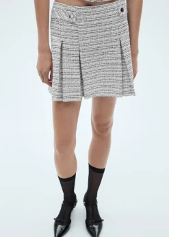 MANGO Spódnice*Spódniczka mini tweedowa z guzikami