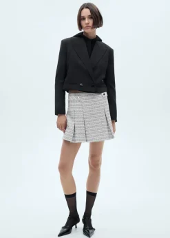 MANGO Spódnice*Spódniczka mini tweedowa z guzikami
