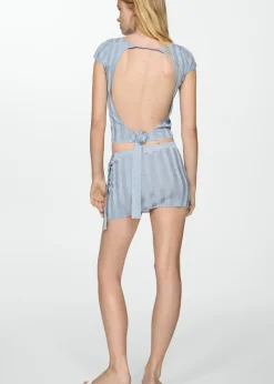 MANGO Spódnice*Spódniczka mini z dzianiny lureksowej