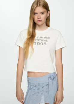 MANGO Spódnice*Spódniczka mini z dzianiny lureksowej