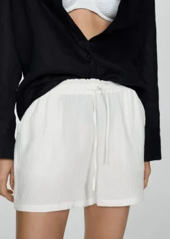 MANGO Krótkie Spodenki*Spodenki bawełniane z elastycznym pasem