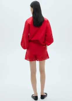 MANGO Krótkie Spodenki*Spodenki z bawełny z ażurowym motywem