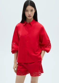 MANGO Krótkie Spodenki*Spodenki z bawełny z ażurowym motywem