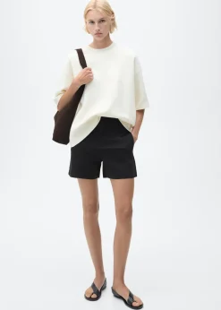 MANGO Krótkie Spodenki*Spodenki z bawełny z wysokim stanem