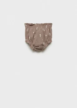 Dzieci MANGO Bermudy*Spodenki z kwiatowym haftem