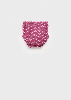 Dzieci MANGO Bermudy*Spodenki z kwiatowym haftem