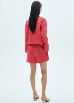 MANGO Krótkie Spodenki*Spodenki z mieszanki bawełny w paski