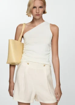 MANGO Krótkie Spodenki*Spodenki z ozdobnymi guzikami