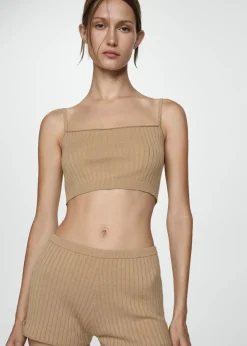 MANGO Piżamy|Piżamy*Spodenki z prążkowanej dzianiny