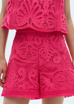 MANGO Krótkie Spodenki*Spodenki z szydełkowej dzianiny