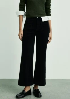 MANGO Dżinsy*Spodnie Catherin culotte ze sztruksu