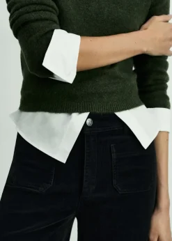 MANGO Dżinsy*Spodnie Catherin culotte ze sztruksu