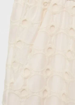 Dzieci MANGO Spodnie*Spodnie culotte z haftem szwajcarskim