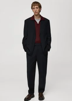 MANGO Spodnie|Spodnie*Spodnie garniturowe regular fit z mieszanki wełny