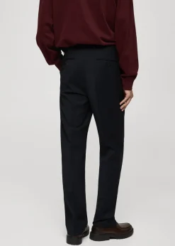 MANGO Spodnie|Spodnie*Spodnie garniturowe regular fit z mieszanki wełny