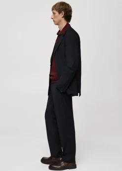 MANGO Spodnie|Spodnie*Spodnie garniturowe regular fit z mieszanki wełny